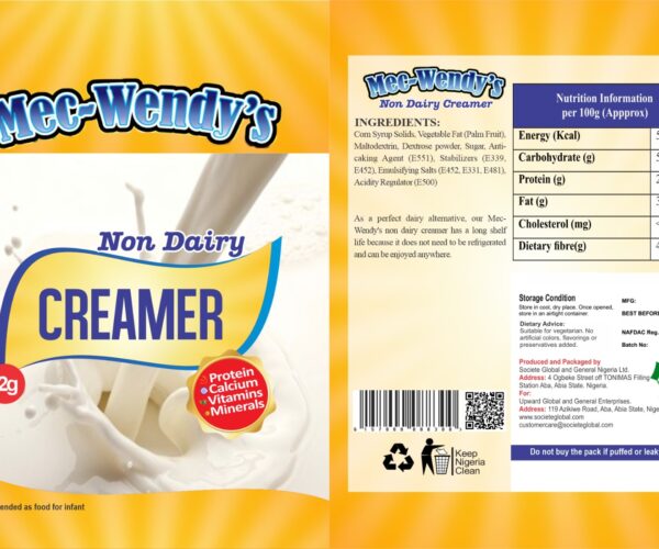 Our new brand of Coffee creamer